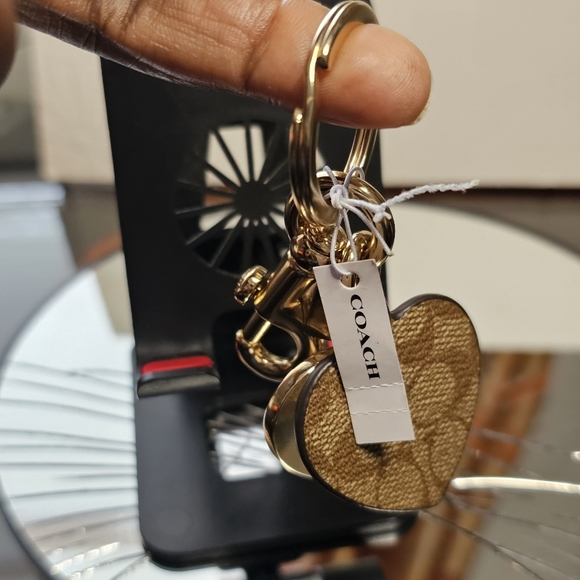 Coach Signature Heart Keychain/Bag charm - Picture 4 of 6
